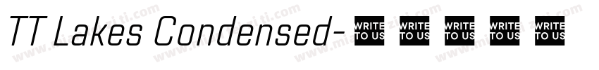 TT Lakes Condensed字体转换